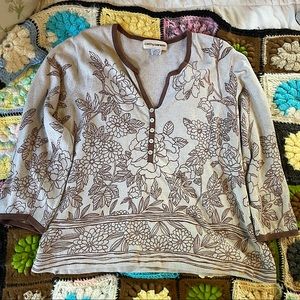 Cathy Daniels flower sweater